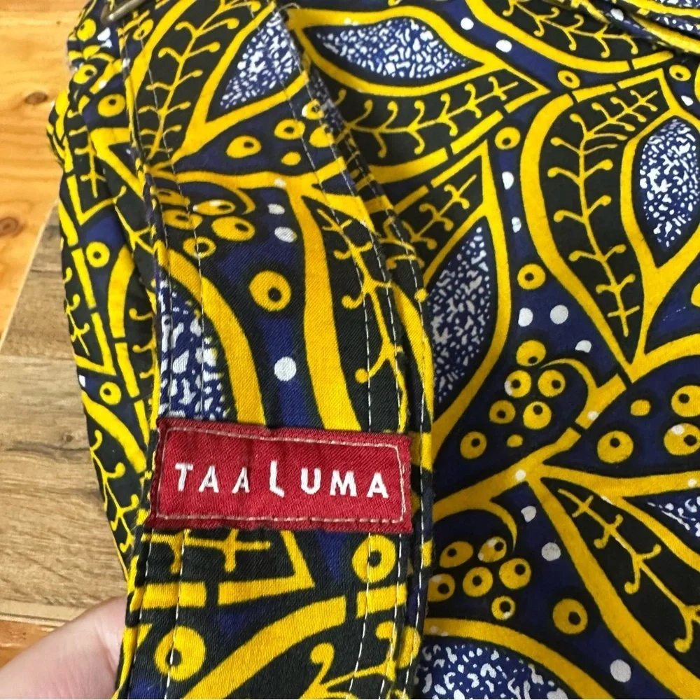 Taaluma Travel the world backpack Ivory Coast burlap African textile